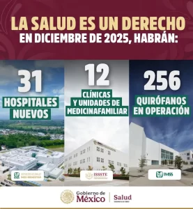 La salud es un derecho: en diciembre se tendrán 31 hospitales y 12 clínicas de medicina familiar nuevas