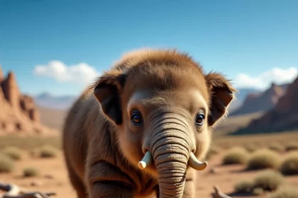Restos fósiles de bebé mamut revelan su alimentación
