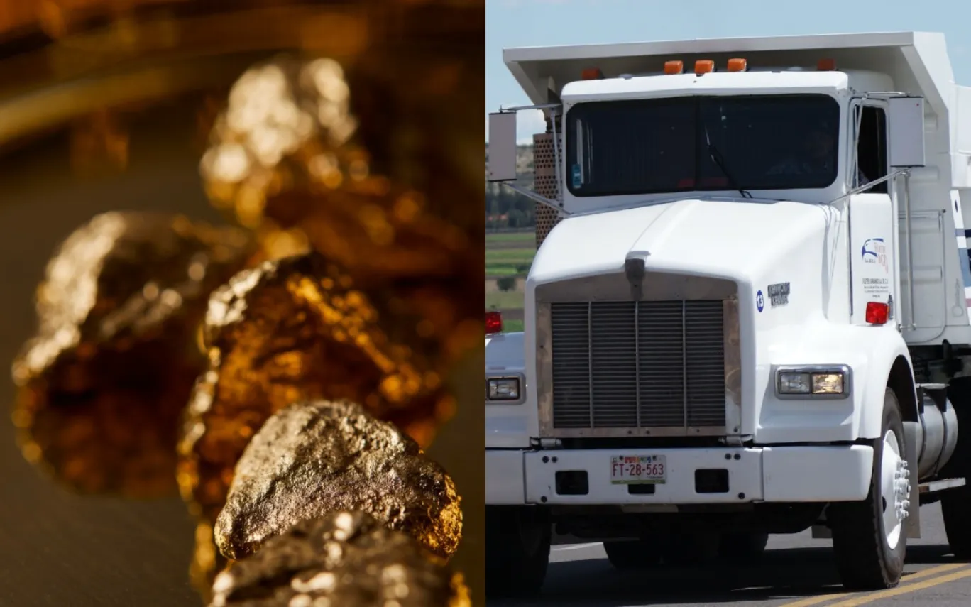 Roban camión con 33 toneladas de concentrado de oro y plata