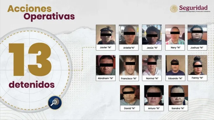 Detienen a 13 involucrados en crimen contra colaboradores de Clara Brugada