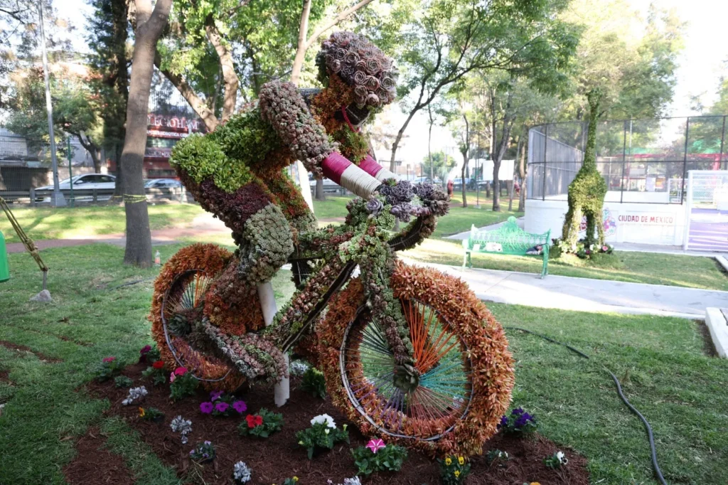 Clara Brugada instala 250 topiarios en CDMX