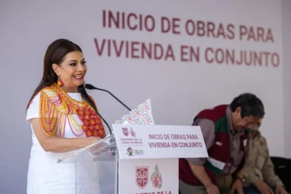 Coloca Clara Brugada primera piedra para construcción de 250 viviendas en la colonia Guerrero