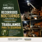 En Amozoc colocan luminarias nuevas y reparan otras para brindar mayor seguridad