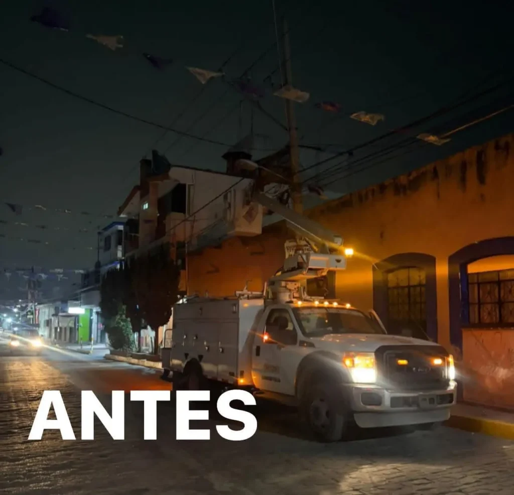 En Amozoc colocan luminarias nuevas y reparan otras para brindar mayor seguridad