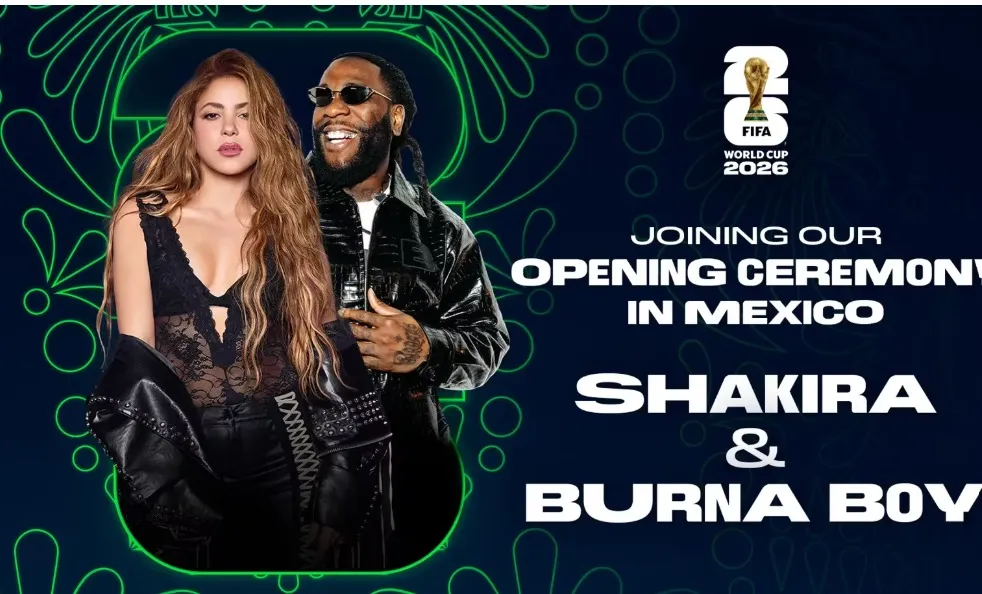 Shakira y Burna Boy encabezarán la inauguración del Mundial 2026