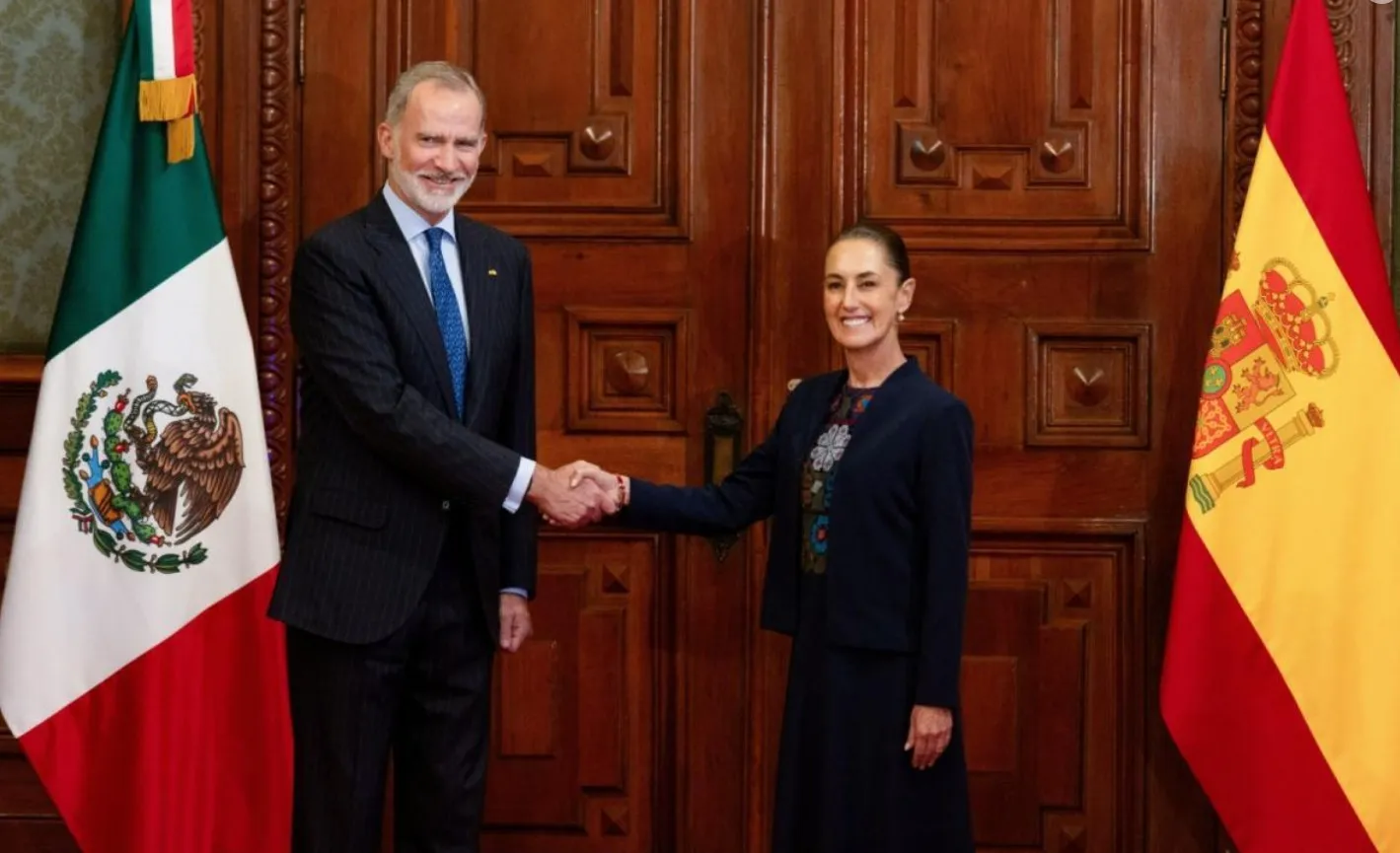 Sheinbaum recibe al Rey Felipe VI en Palacio Nacional; inician nueva etapa en la relación bilateral