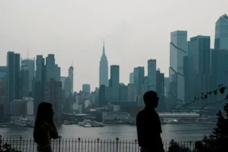 Calidad del aire peligrosa en EE. UU. por humo de incendios en Canadá