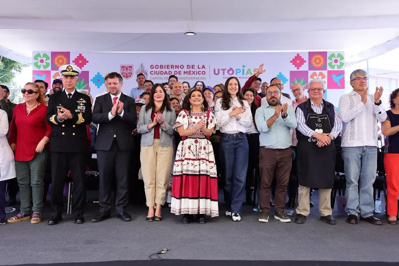 Clara Brugada defiende gobiernos populares y estrena la Utopía Acatitla en Iztapalapa