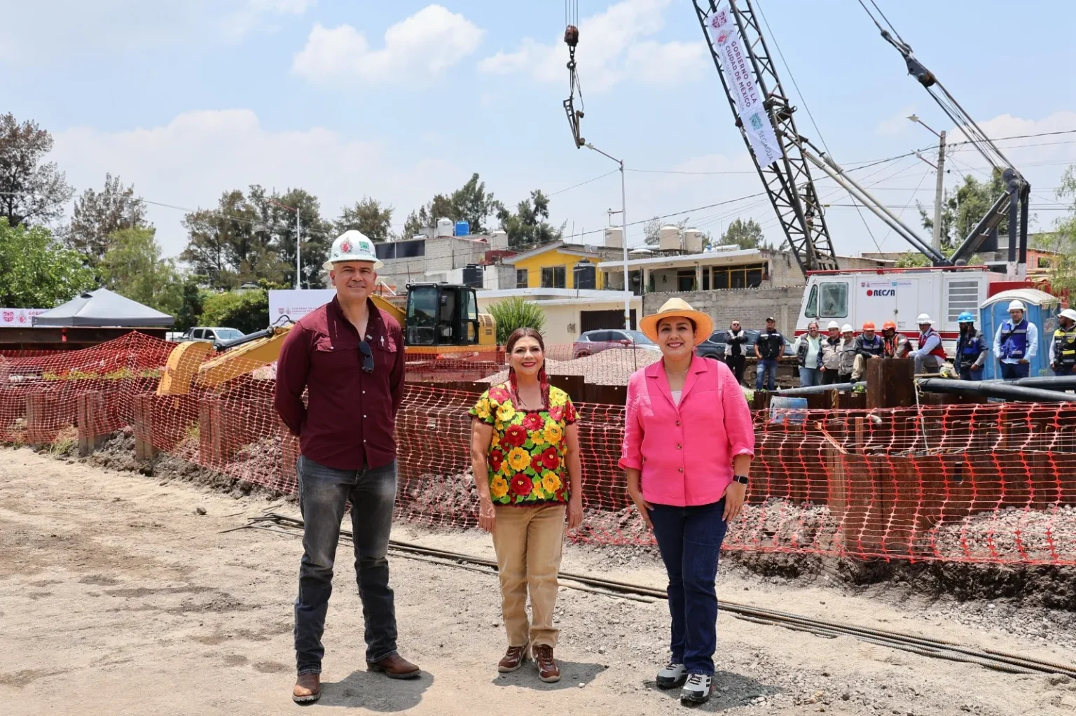 Clara Brugada supervisa nueve obras hidráulicas contra inundaciones en Tláhuac