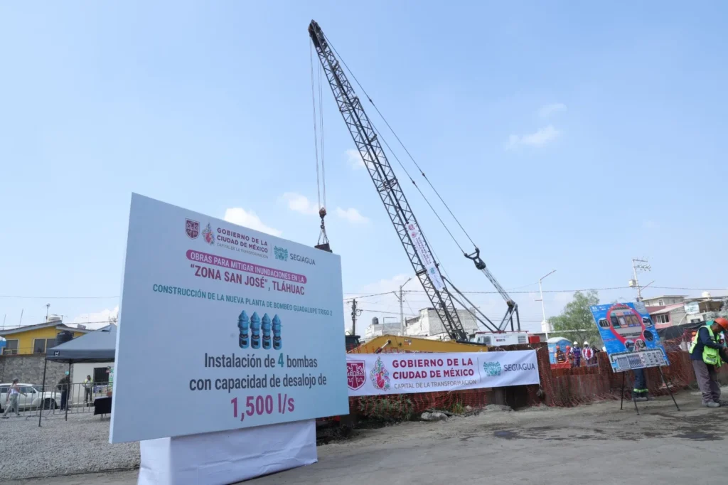 Clara Brugada supervisa nueve obras hidráulicas contra inundaciones en Tláhuac