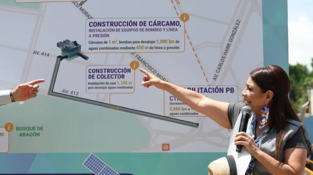 Clara Brugada supervisa obras hidráulicas de 165.7 millones de pesos en Gustavo A. Madero